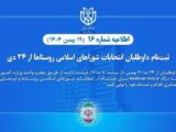 ثبت‌نام داوطلبان انتخابات شوراهای اسلامی روستاها تا ۳۰ بهمن