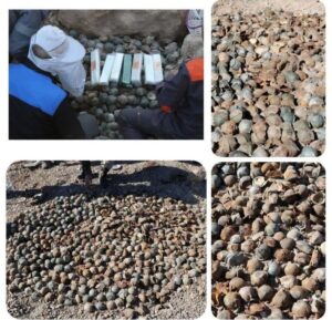 کشف و خنثی‌سازی ۹ هزار و پانصد بمبلت بجامانده از جنگ + عکس