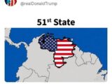 ماجراجویی جدید ترامپ؛ انتشار نقشه جغرافیایی ونزوئلا با پرچم آمریکا