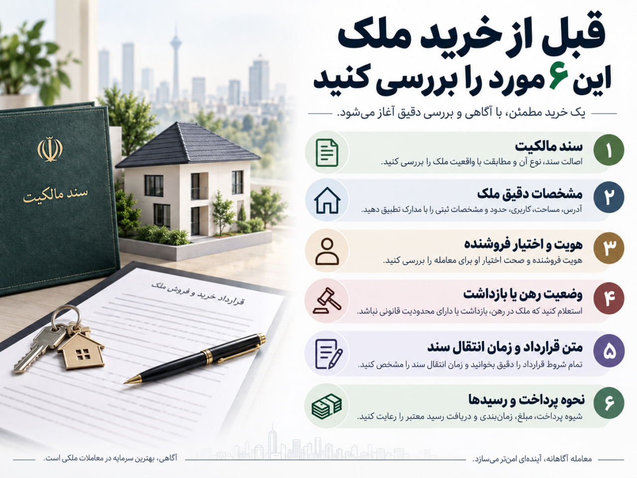 ۶ نکته مهم قبل از خرید ملک